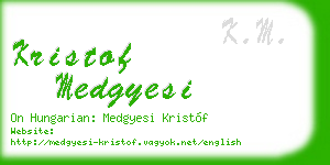 kristof medgyesi business card